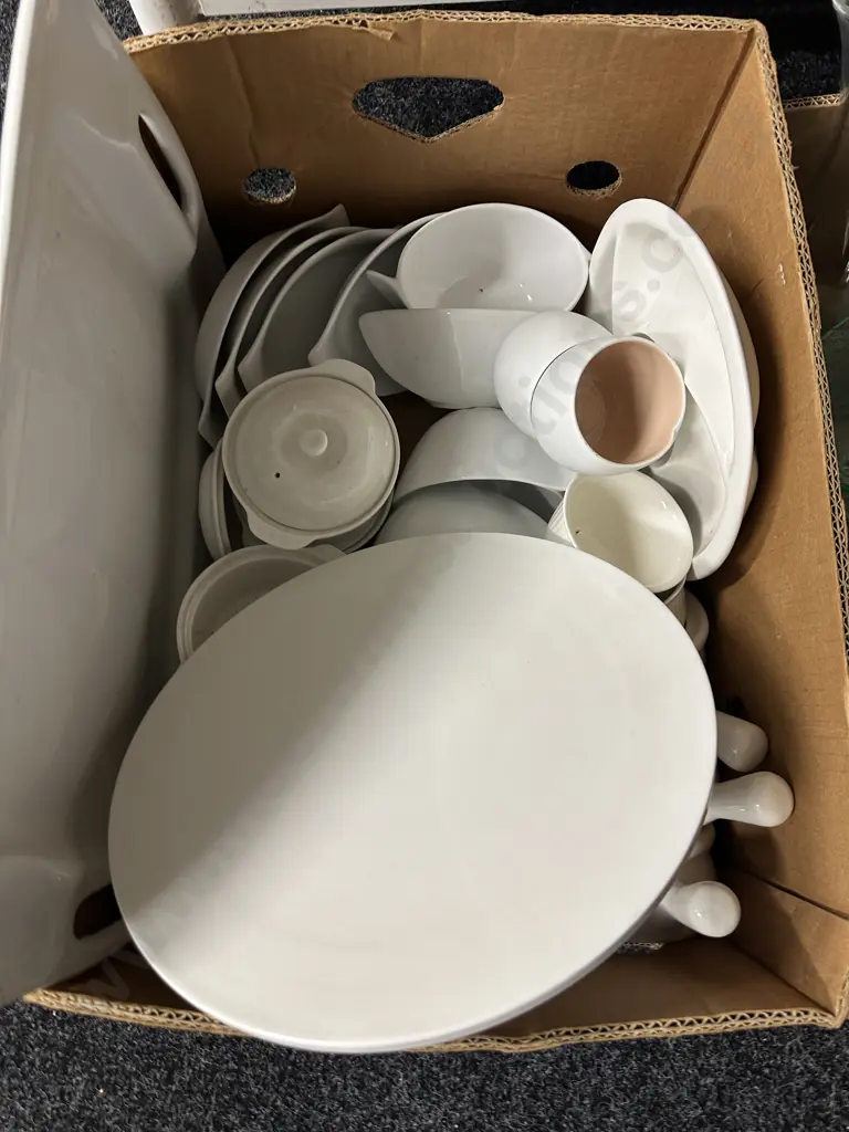 Selection Of White Crockery Items Image 1++